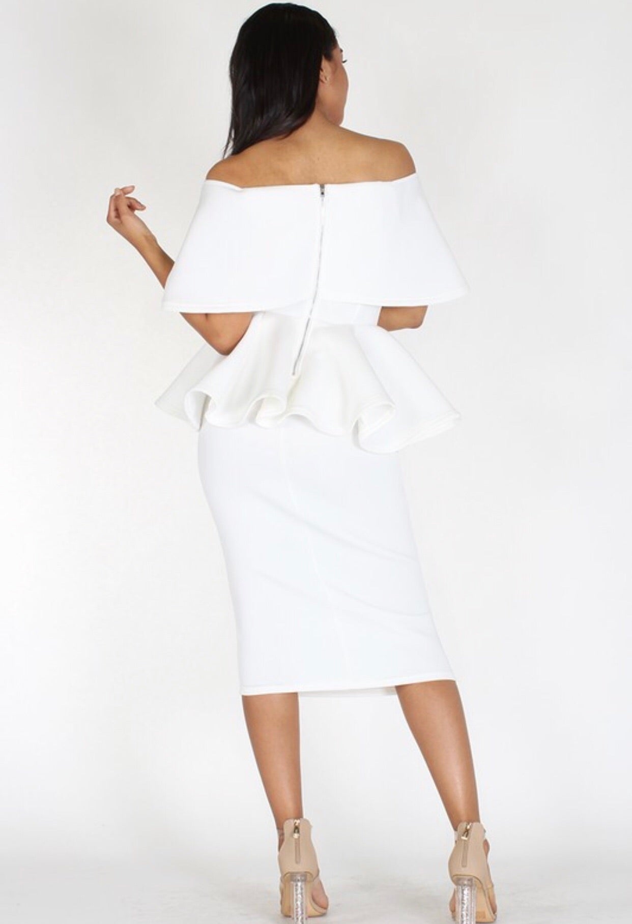 White Peplum