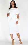 White Peplum
